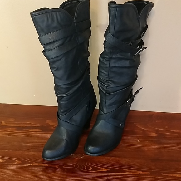 Rampage Shoes - Rampage Black Heeled Boots